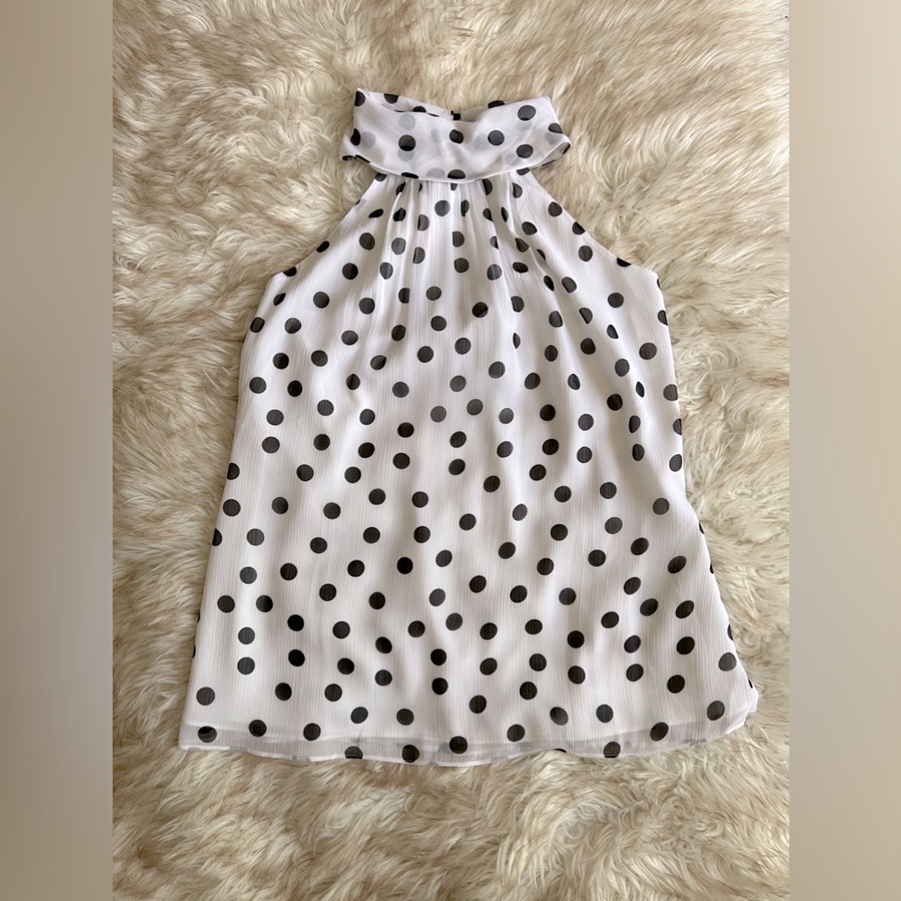 White House / Black Market Polka Dot Halter Top